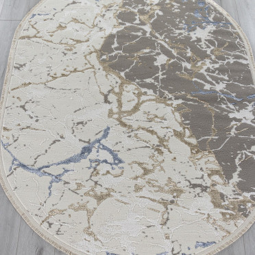 Ковер 27231A - GRY / BLUE - Овал - коллекция MOSSO