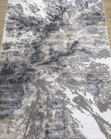 Ковер турецкий KN43A Rich (Полиэстер хит-сет, серый)