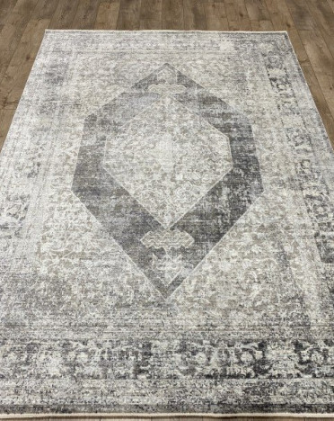 Ковер турецкий AH13A MOTION (Акрил, Эвкалиптовый шелк, серый)