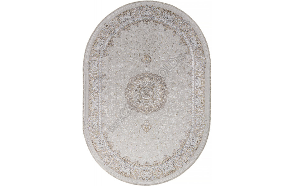 Ковер M107A - CREAM / CREAM - Овал - коллекция ZARINA